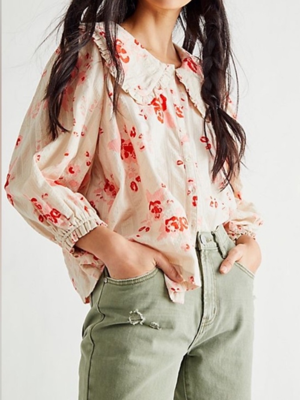FP Floral Collared Blouse